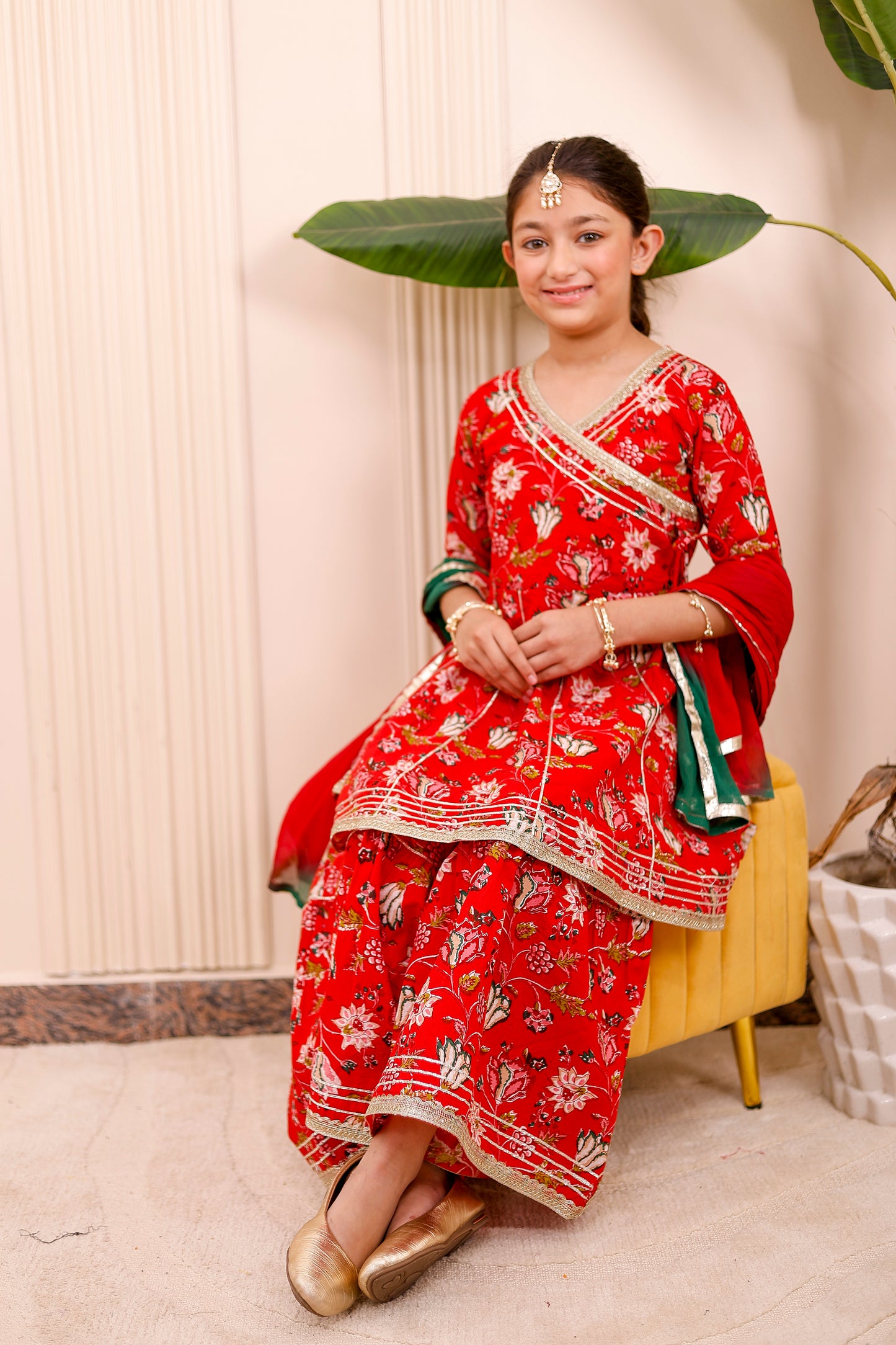 Royal Red Garden  Girl dress Outfits 👑🌺
