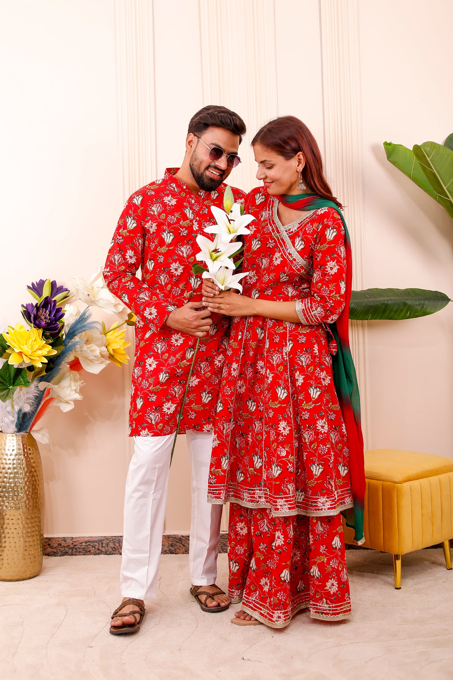 Royal Red Garden  Women dress Outfits 👑🌺