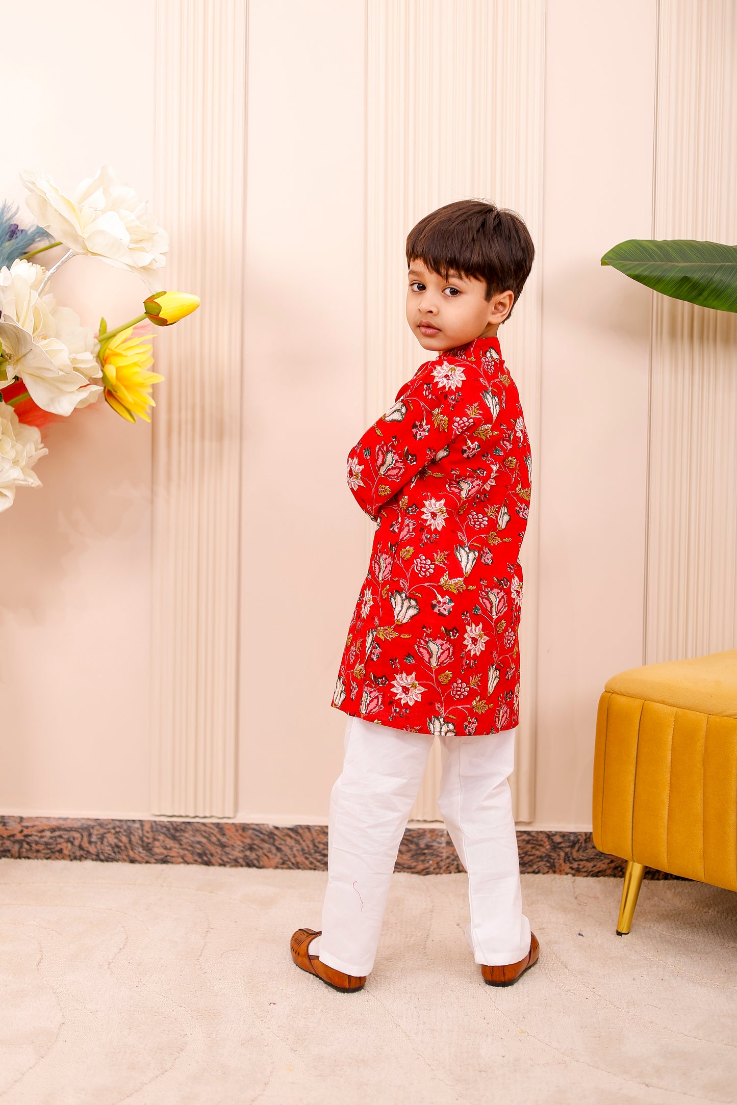 Royal Red Garden  Boys Kurta Pajama Outfits  👑🌺