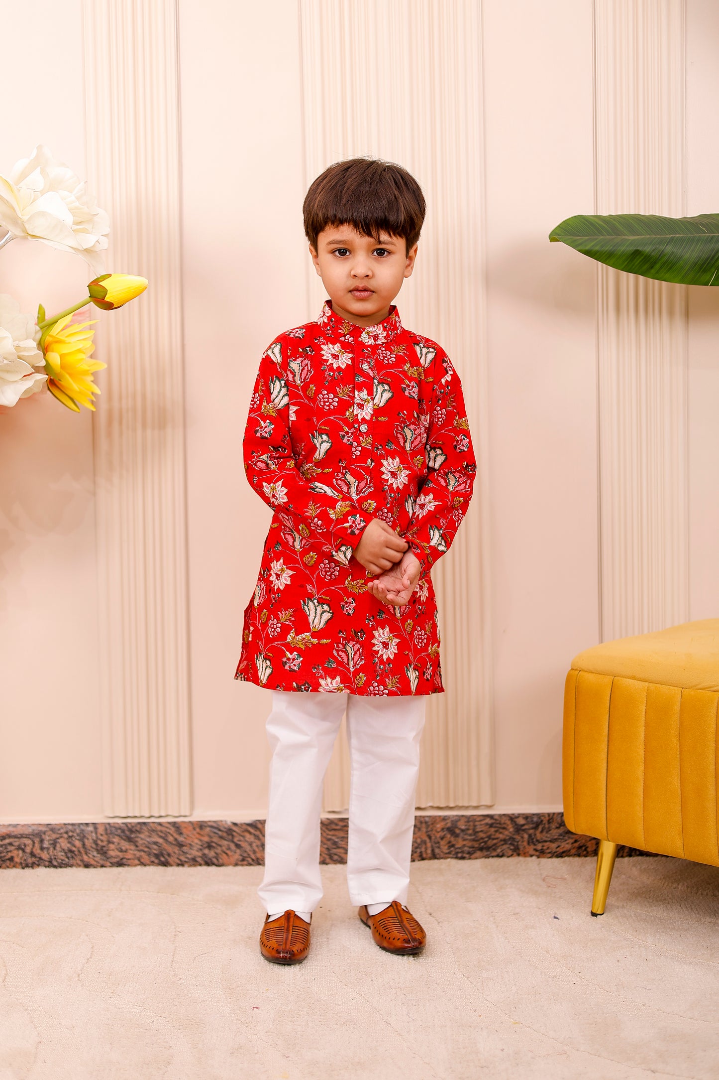 Royal Red Garden  Boys Kurta Pajama Outfits  👑🌺