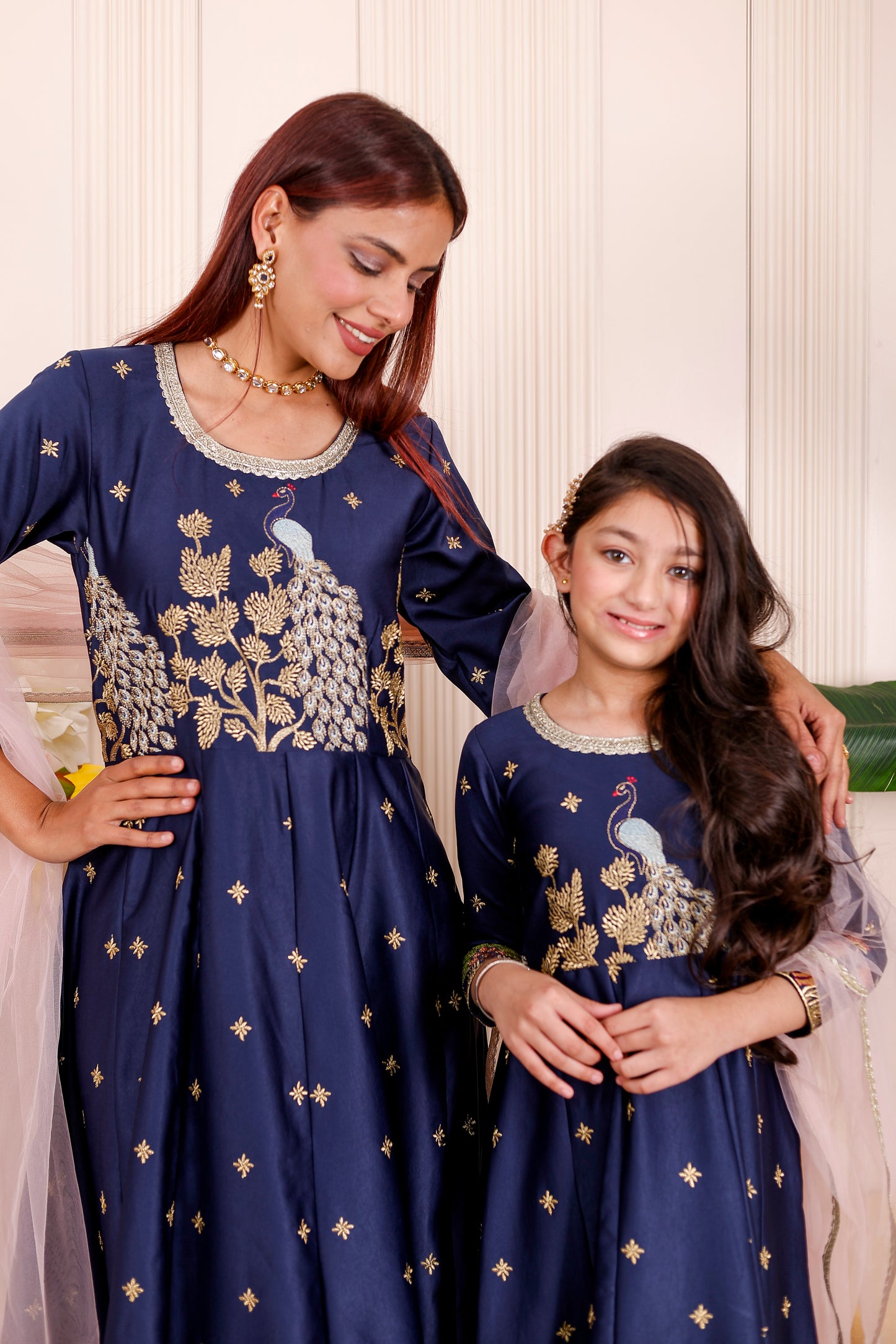 Nazakat Royal Blue Family Matching Outfit✨👨‍👩‍👧‍👦