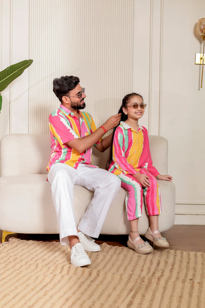 🌈 Color Carnival | Couple  Matching Outfits  👨‍👨‍👧‍👦