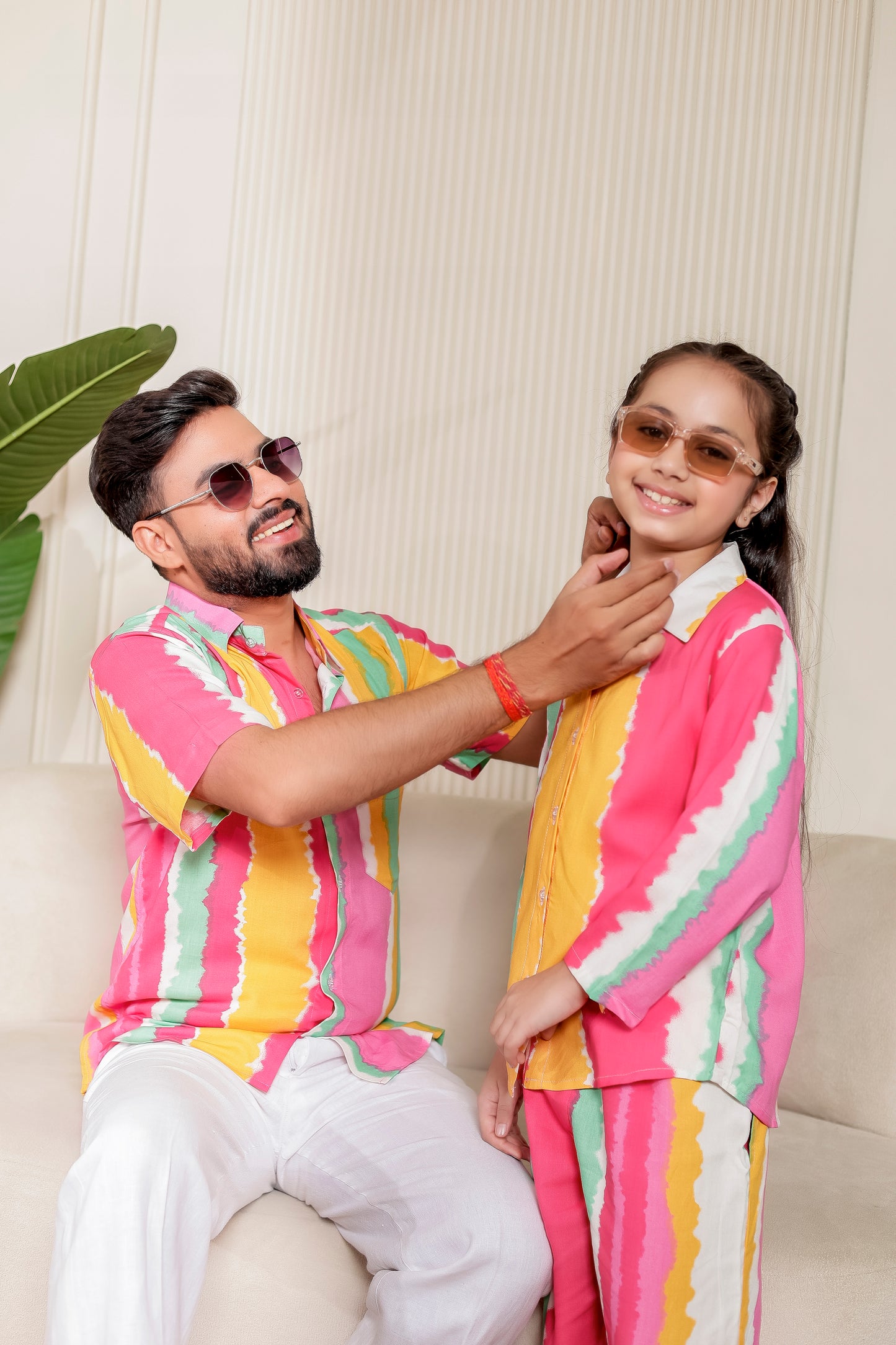 🌈 Color Carnival | Couple  Matching Outfits  👨‍👨‍👧‍👦