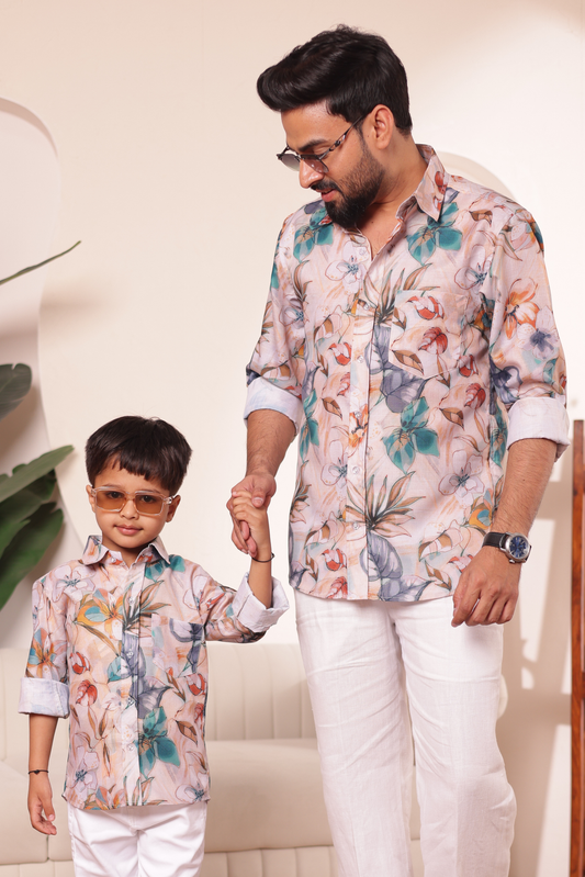 Petal Pop | Father-Son Matching Shirt Combo