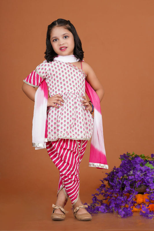 Dhoti Salwar, kurta and Duptta set