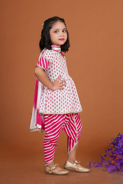 Dhoti Salwar, kurta and Duptta set