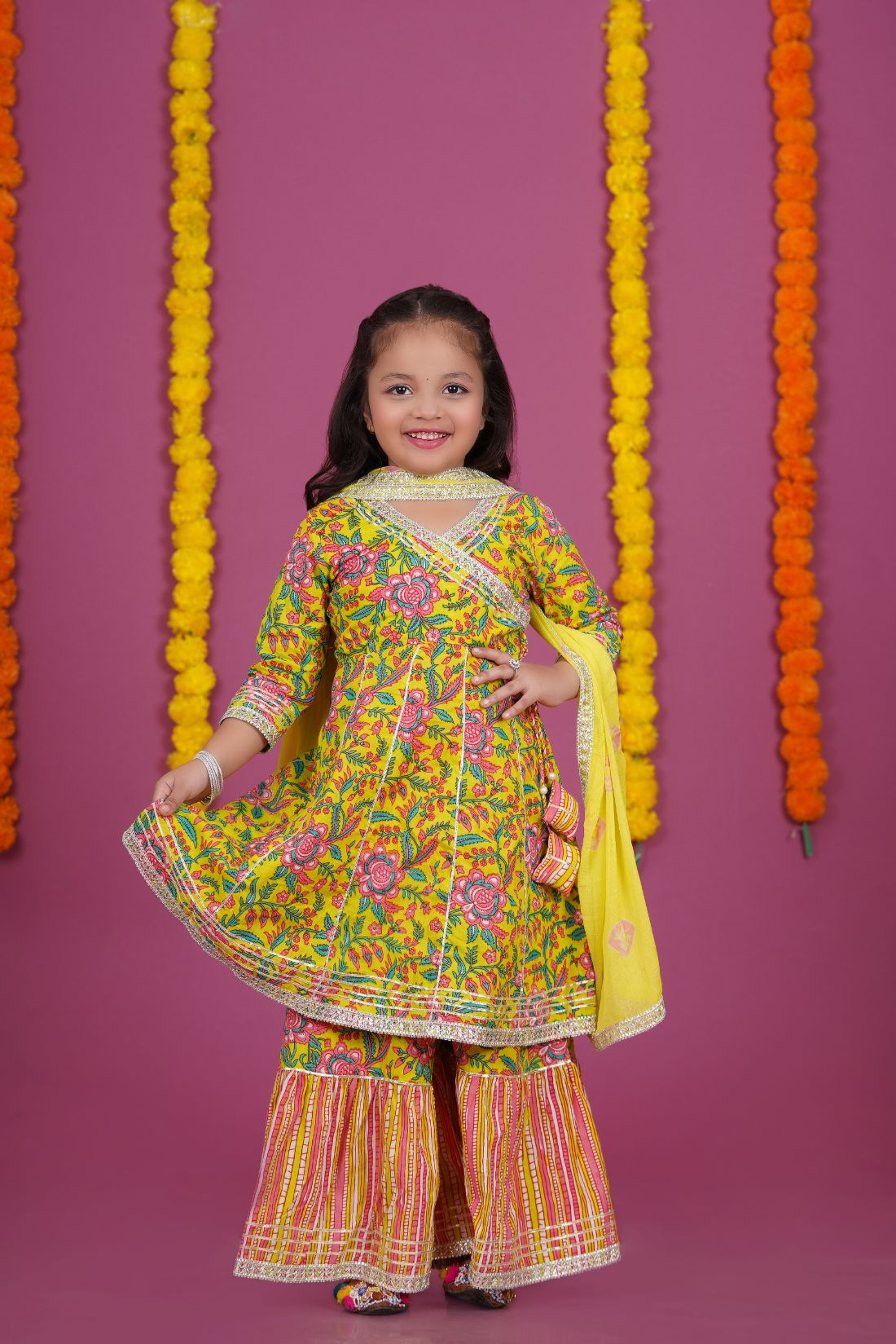 Sharara, kurta and Duptta set