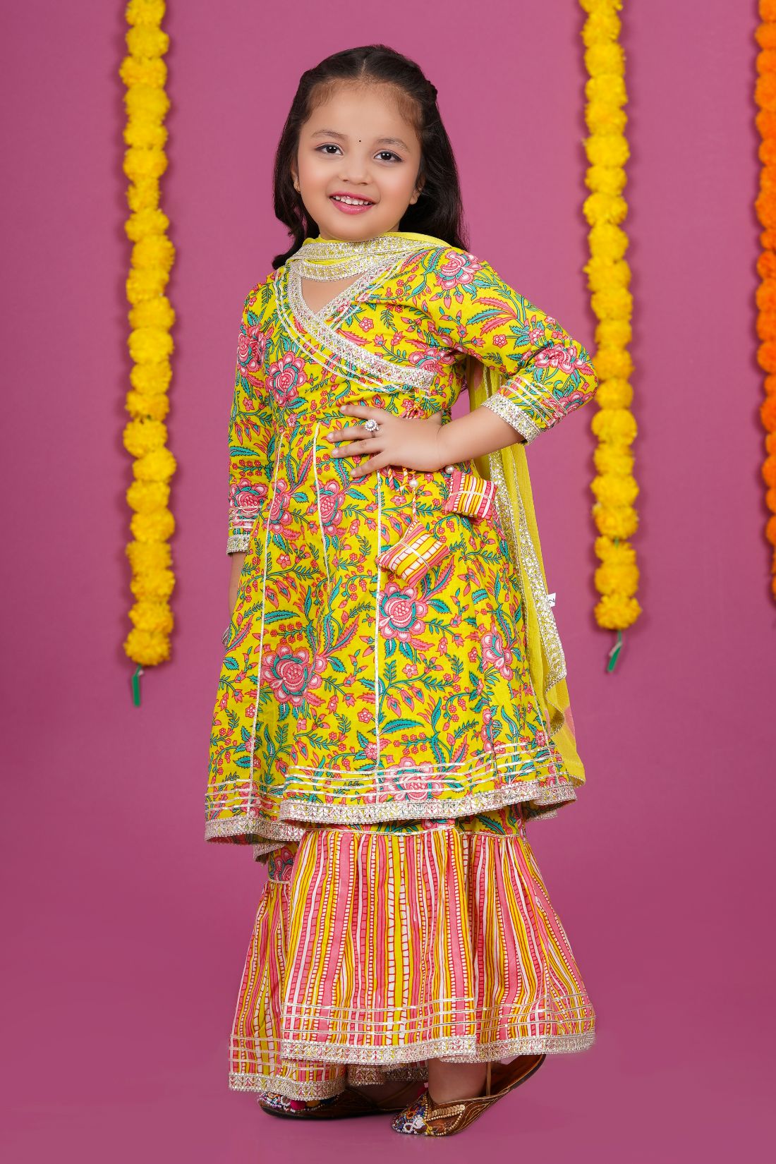 Sharara, kurta and Duptta set