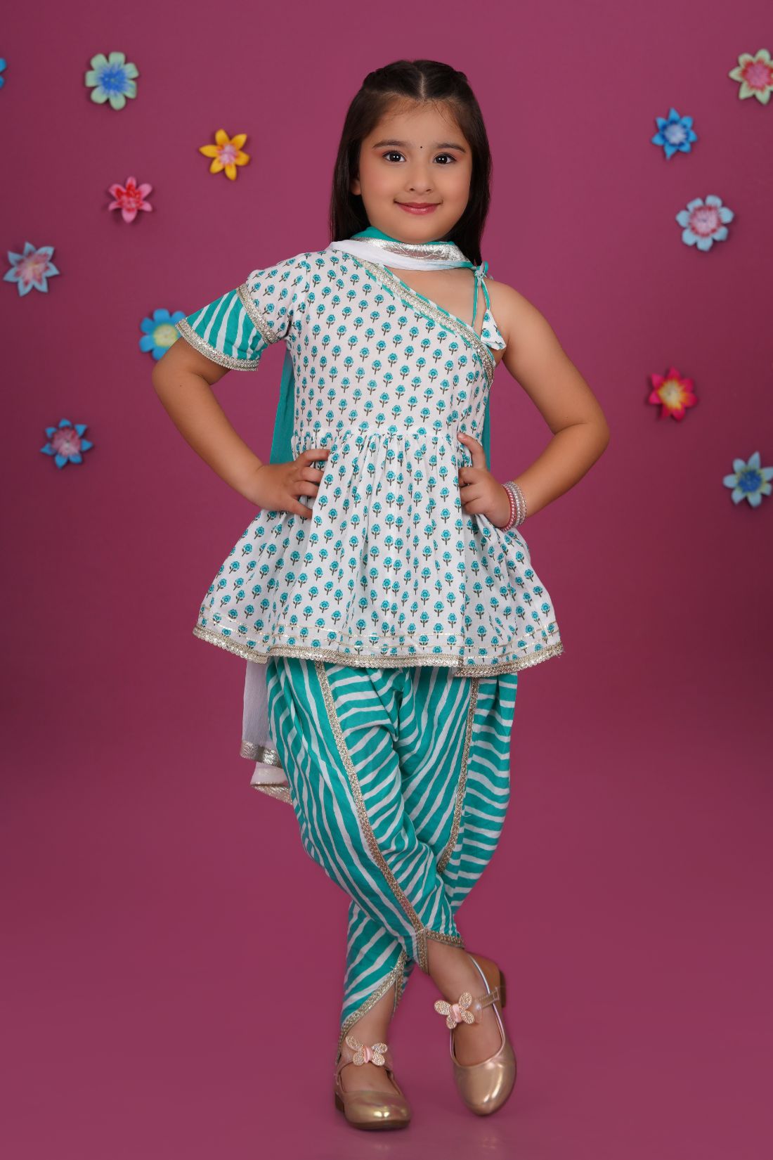 Dhoti Salwar kurta and Duptta set