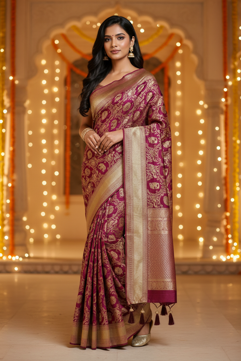 Premium Silk with Intricate Weaves