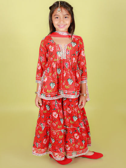 Sharara, kurta and Duptta set