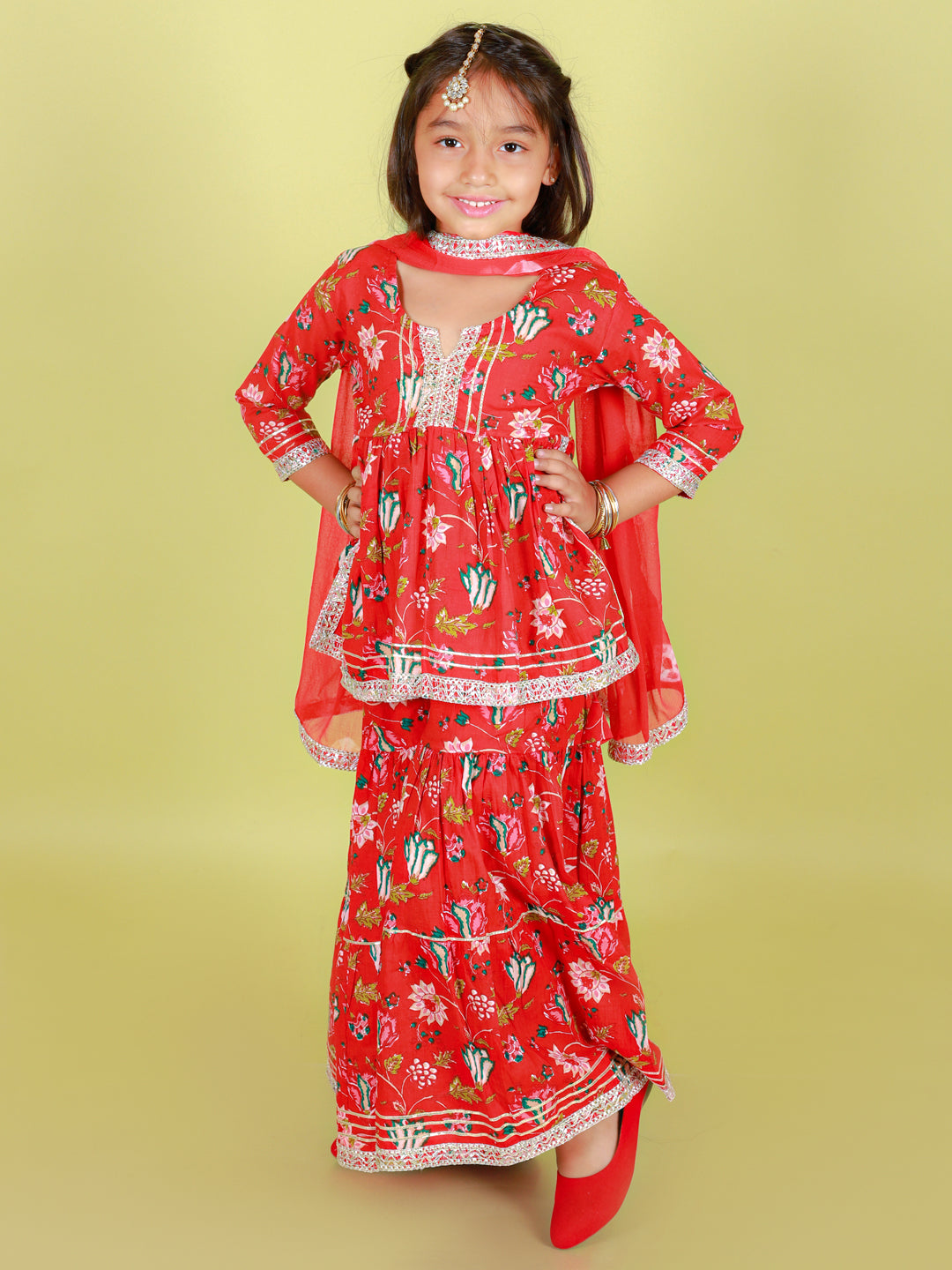 Sharara, kurta and Duptta set
