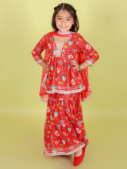 Sharara, kurta and Duptta set