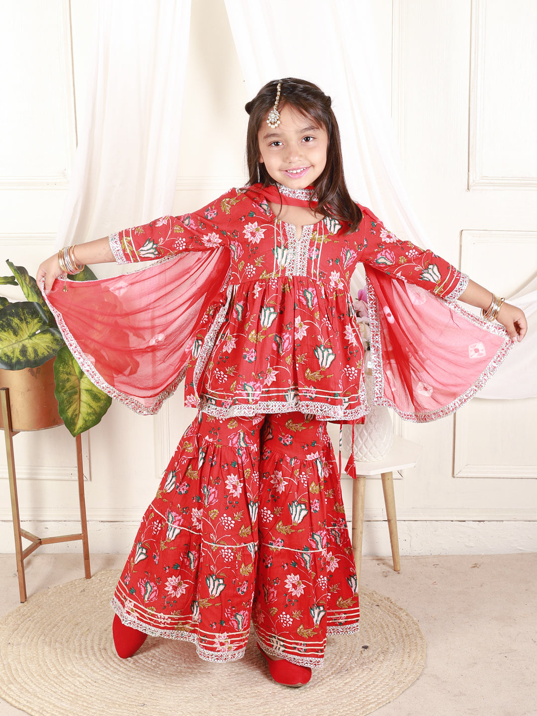 Sharara, kurta and Duptta set