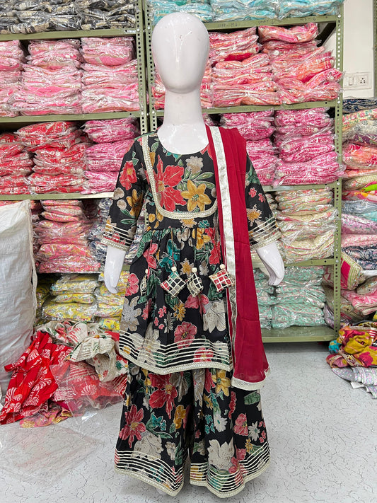 Sharara, kurta and Duptta set
