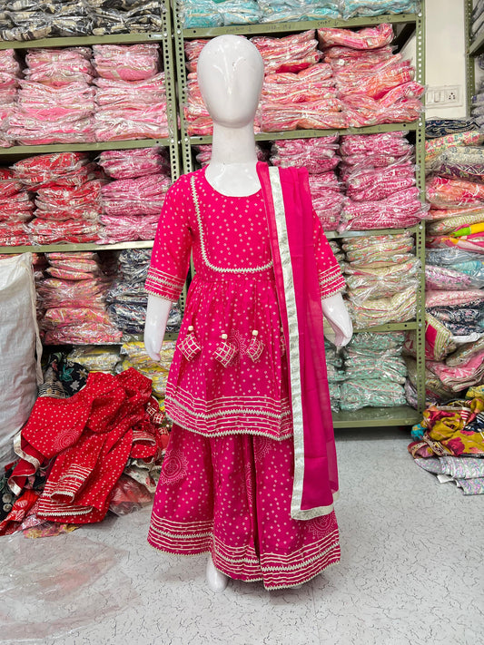 Sharara, kurta and Duptta set