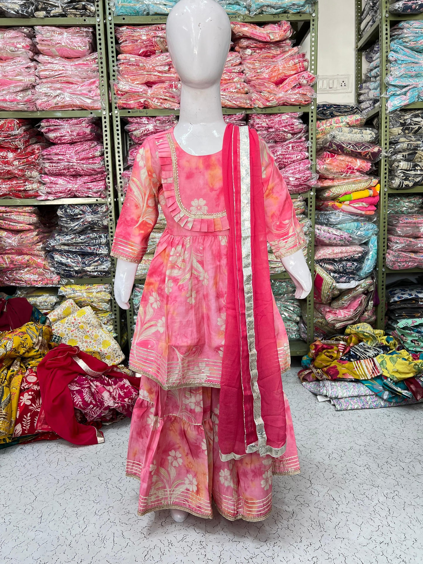 Sharara, kurta and Duptta set