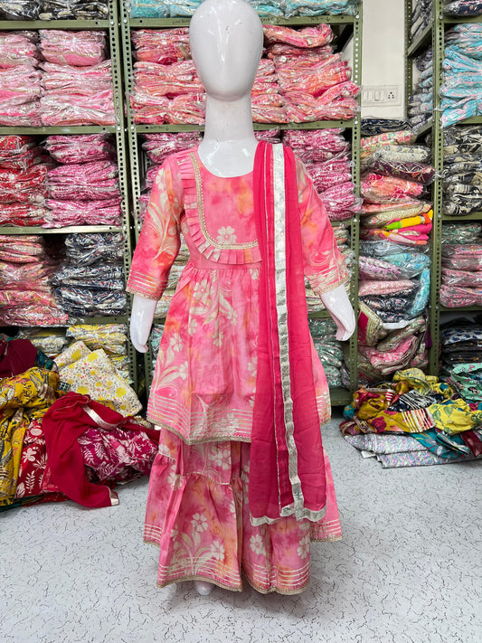 Sharara, kurta and Duptta set