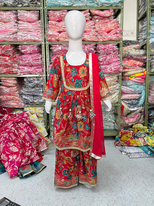 Sharara, kurta and Duptta set
