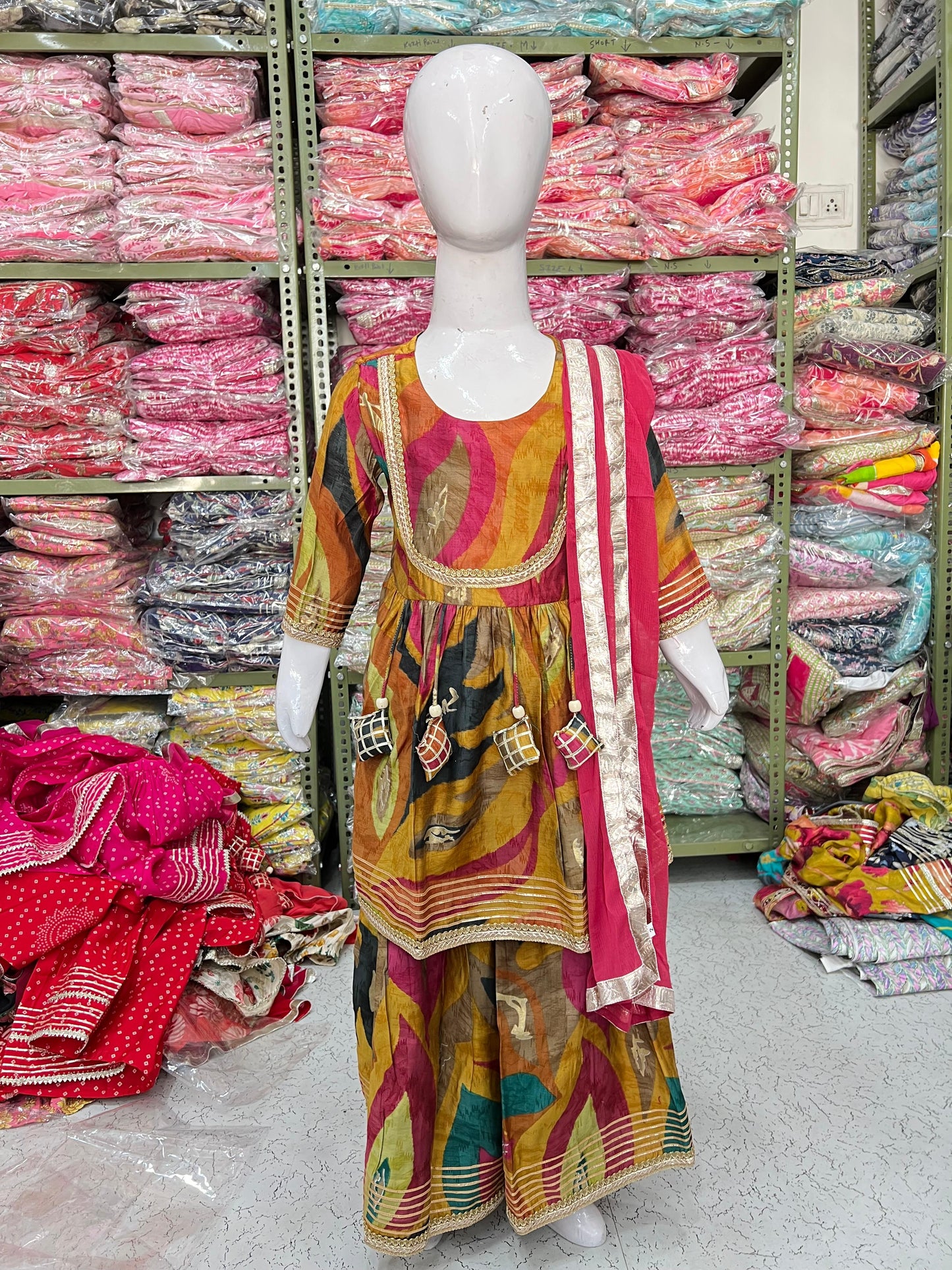 Sharara, kurta and Duptta set