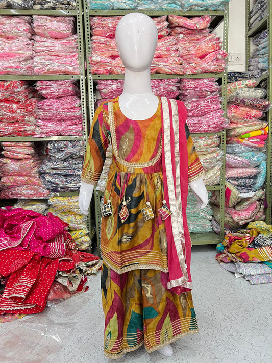 Sharara, kurta and Duptta set