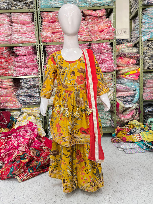 Sharara, kurta and Duptta set