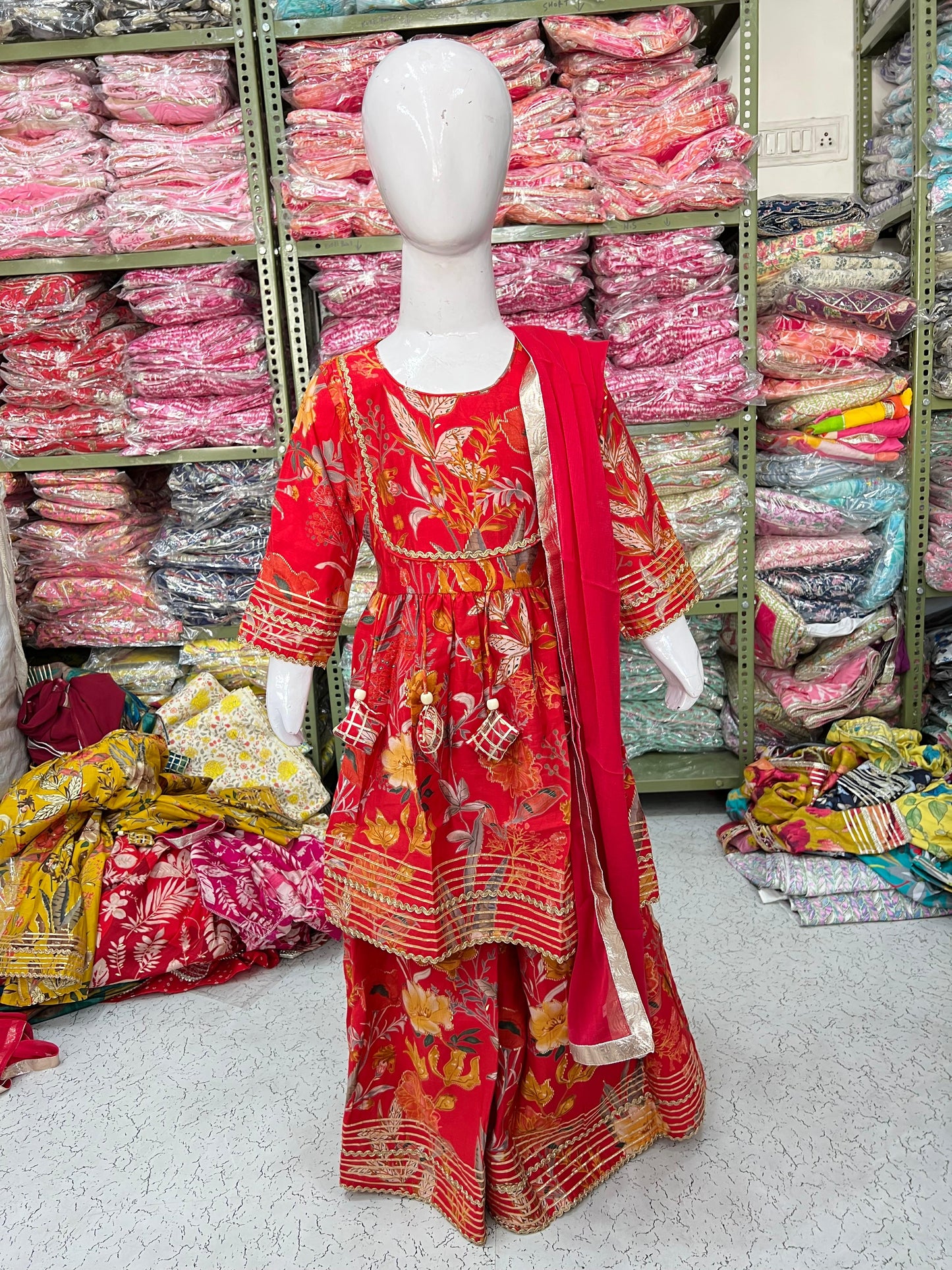 Sharara, kurta and Duptta set