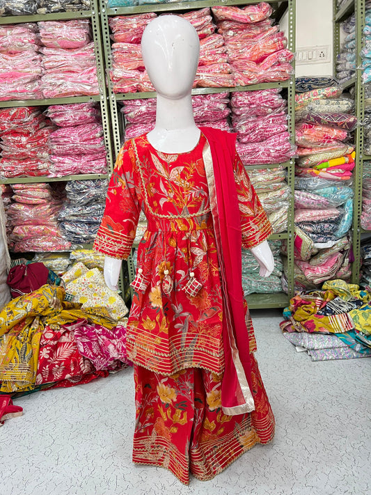 Sharara, kurta and Duptta set