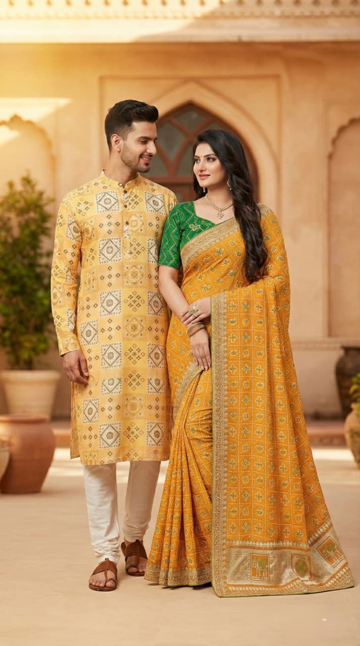 Haldi Special Ethnic Couple Wear 💛✨