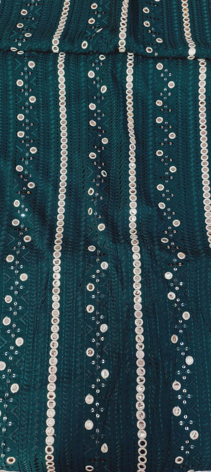 Father-Son Emerald Mirror Work Kurta Pajama Combo Set