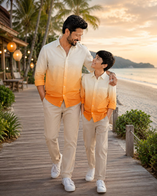 Sunset Ombre | Father-Son Shirt Matching Set