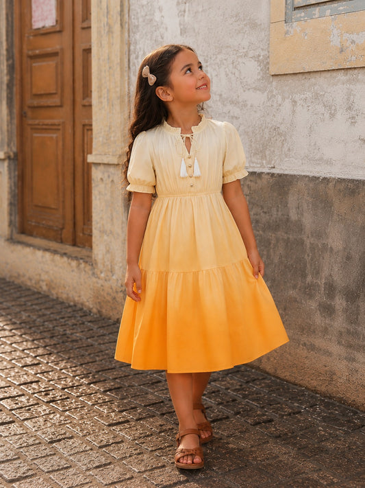 Sunset Ombre girl dress