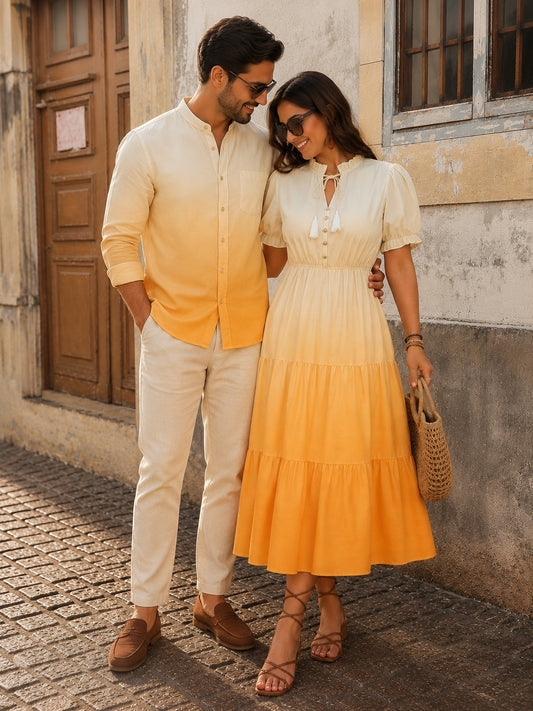 Sunset Ombre | Couple Matching Outfit☀️💛