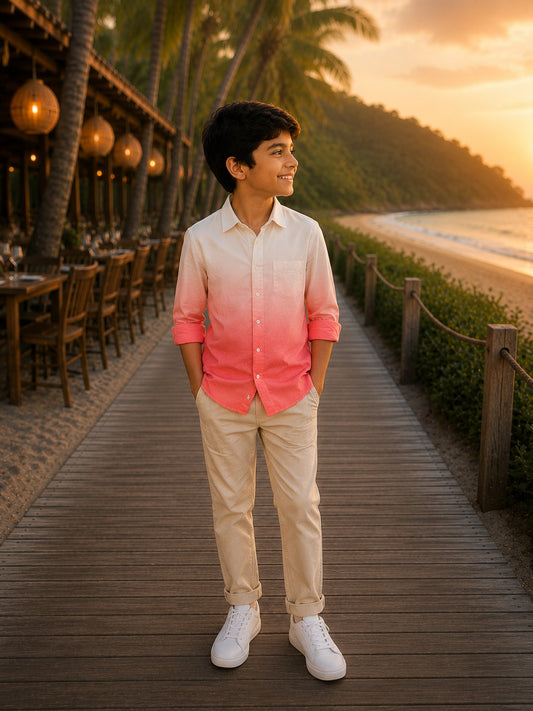 Blush Ombre Boys shirts