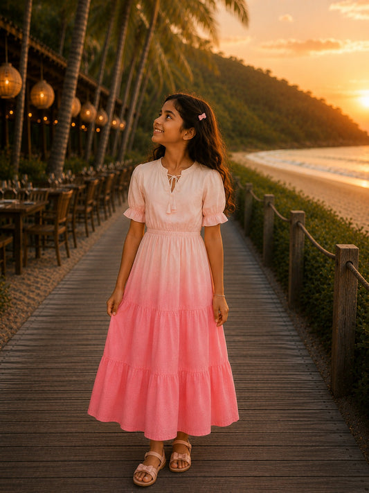 Blush Ombre girl dress