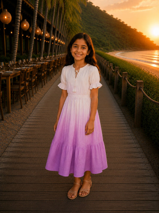 Orchid Ombre Girl Dress