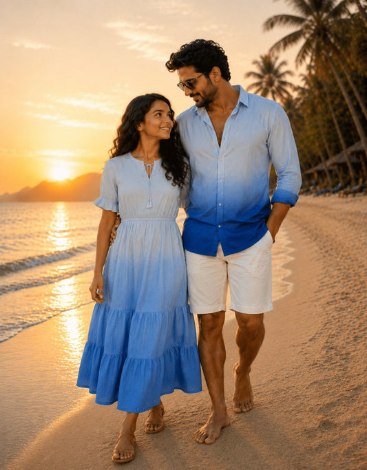 Coastal Blue Ombre | Couple Matching Outfit☀️💛