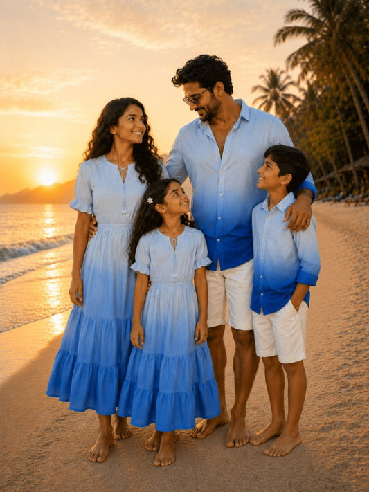Coastal Blue Ombre | Family Matching Outfit