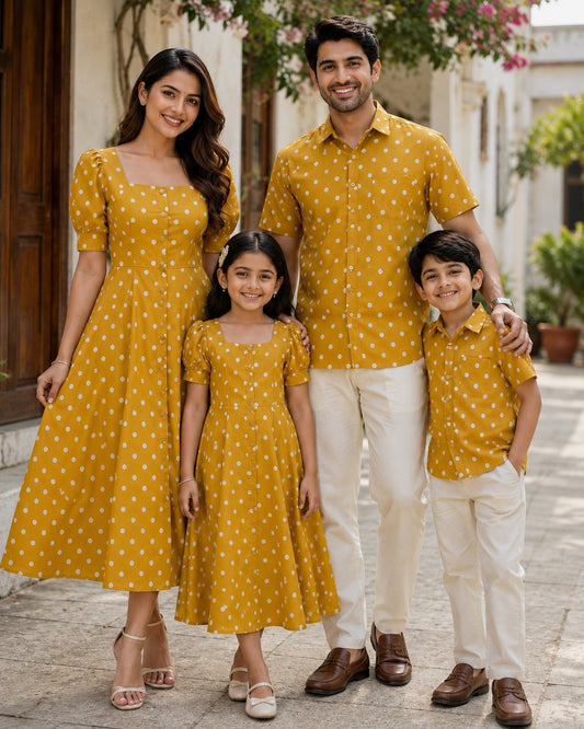 Golden Polka | Family Matching Outfit
