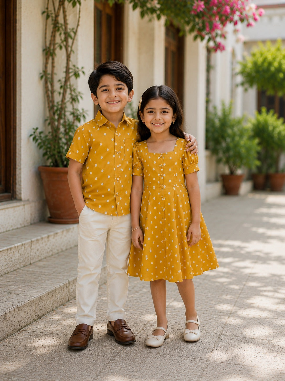 Golden Polka | Family Matching Outfit