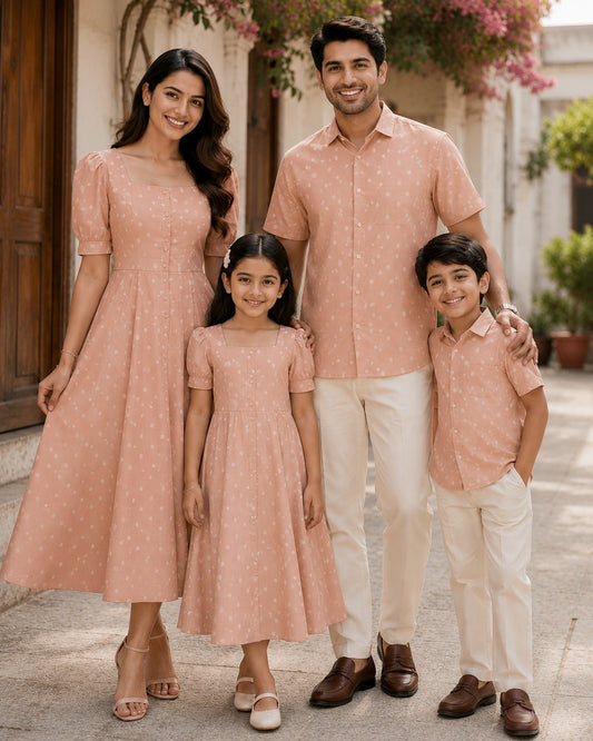 Peach Polka  | Family Matching Outfit