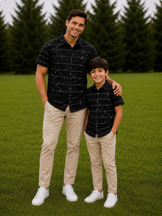 Black Signature | Father-Son Shirt Matching Set