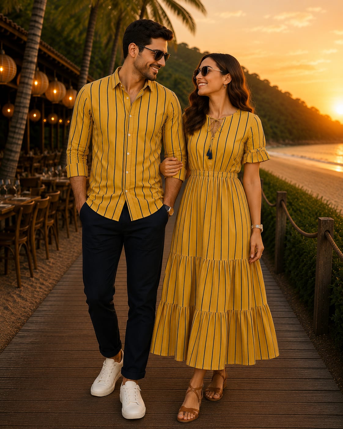 Sunburst Stripes  | Couple Matching Outfit☀️💛