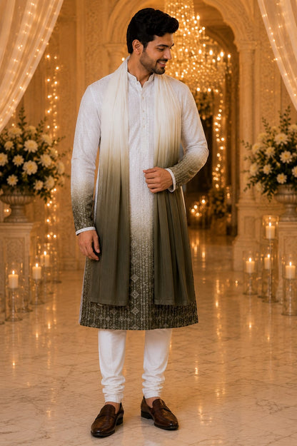 Mehfil-E-Shaam | Saree & Kurta Couple Set
