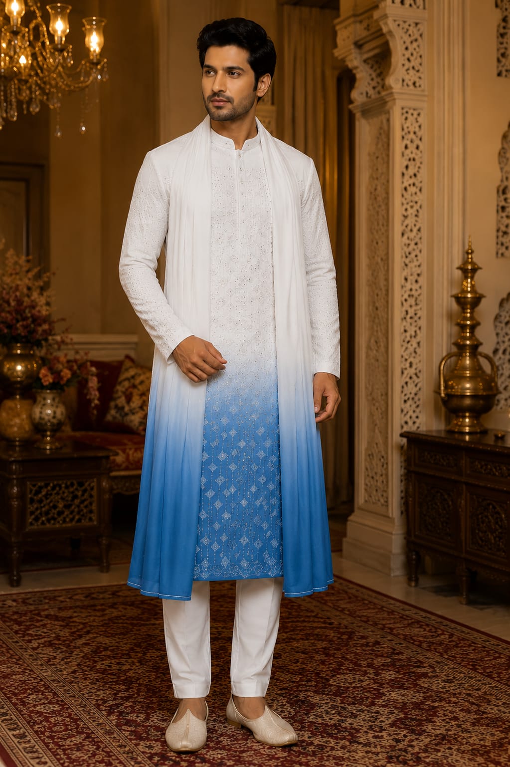 Aasmaani Saaj | Saree & Kurta Couple Set