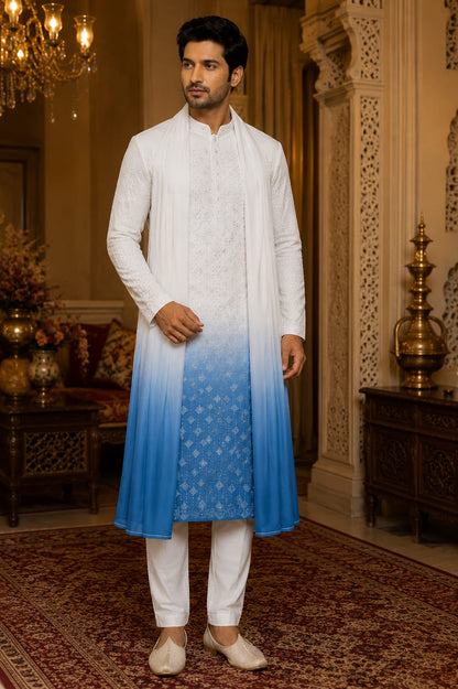Aasmaani Saaj | Saree & Kurta Couple Set
