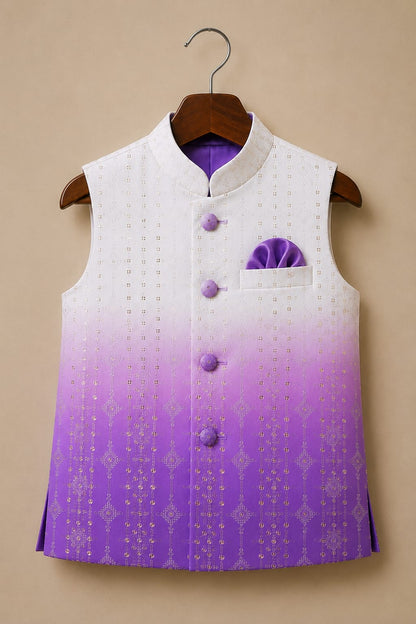 Lavender Mehfil | Father Son Nehru Jacket Combo