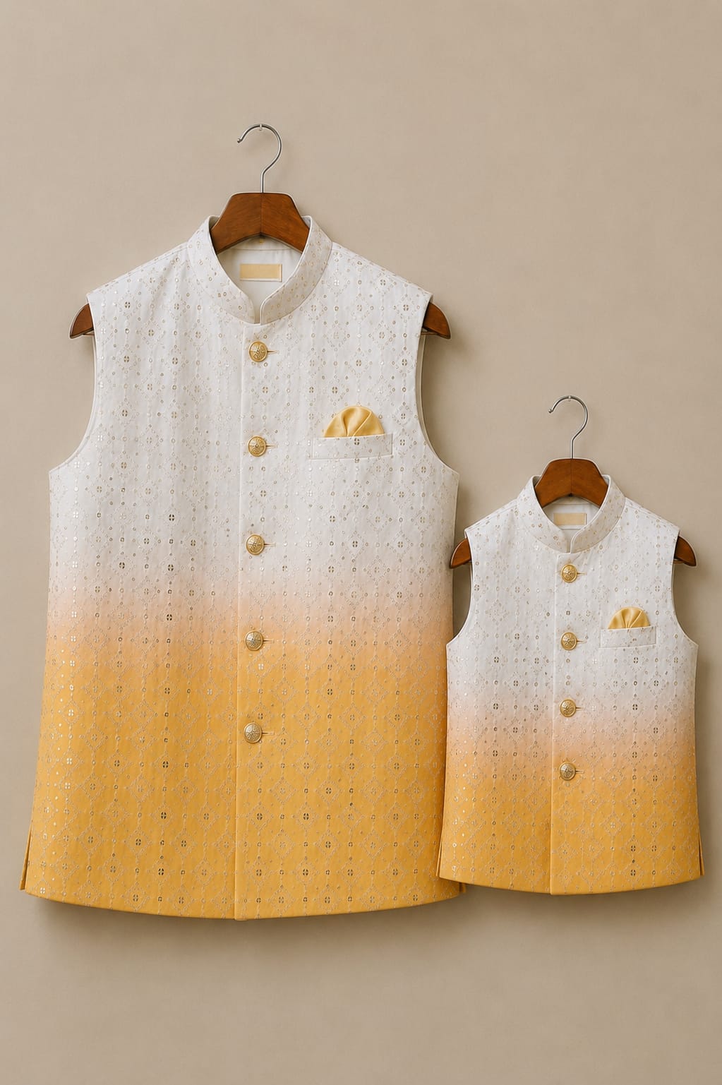 Sunehri Saaj | Father Son Nehru Jacket Combo