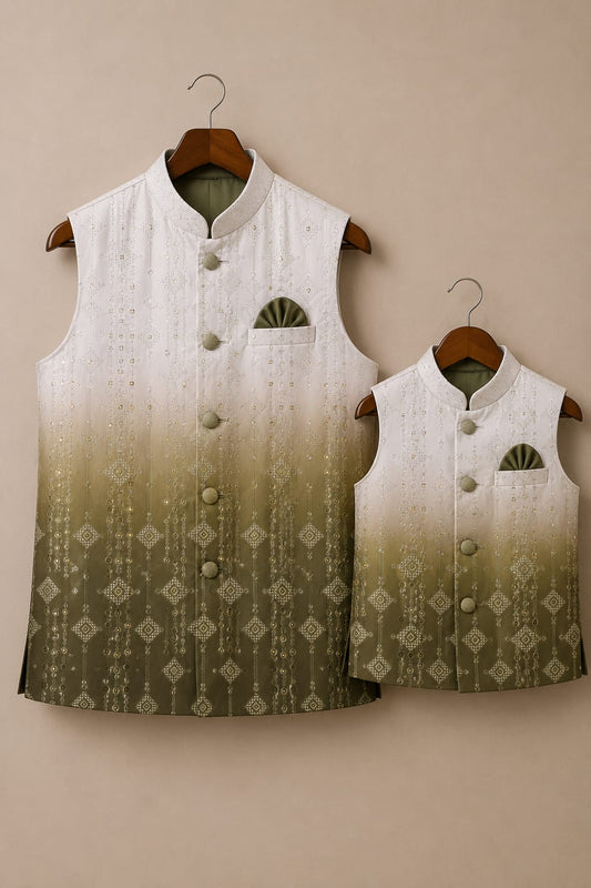 Mehfil-E-Shaam | Father Son Nehru Jacket Combo
