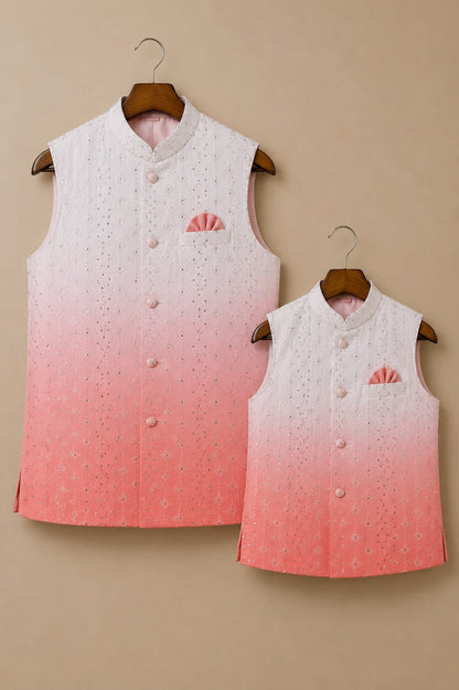 Rang-e-Gulabi | Father Son Nehru Jacket Combo